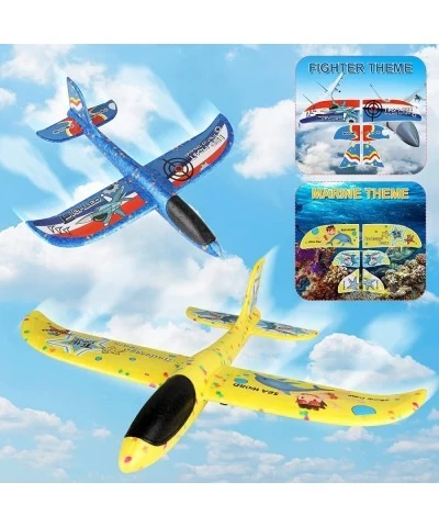 Airplane Launcher Toys 2 Pack 12.6" Foam Glider Plane 2 Flight Mode Catapult Plane Outdoor Glider Airplane Sport Flying Toys ...