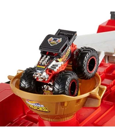 Monster Trucks Transporter and Racetrack Includes 1:64 Scale Bone Shaker Monster Truck and 1:64 Die-Cast Toy Car $59.30 Toy V...