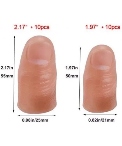 20 Pcs Finger Magic Trick 2 Sizes Fake Soft Thumb Cover Prank Toy Tool for Making Objects Appear/Disappear - Plastic $21.82 M...