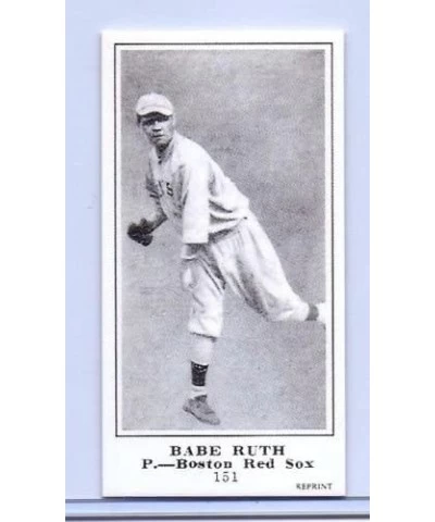 Babe Ruth 1915 Rookie Card Reprint 151! Boston RED SOX Pitching! W/H TOP Loader! $18.73 Trading Cards & Accessories