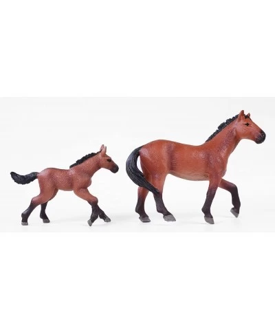 Horse Set Trakehner Horse with A foal Animal Figurine Diorama Educational Toys for Boys and Girls 3-8 Years Old Cake Toppers ...