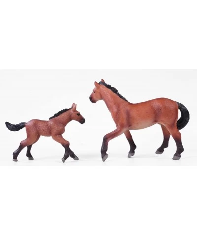 Horse Set Trakehner Horse with A foal Animal Figurine Diorama Educational Toys for Boys and Girls 3-8 Years Old Cake Toppers ...