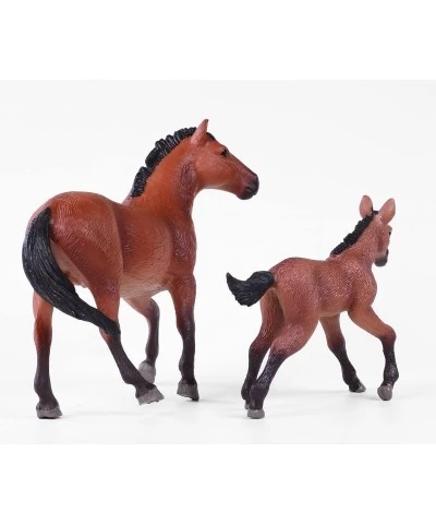 Horse Set Trakehner Horse with A foal Animal Figurine Diorama Educational Toys for Boys and Girls 3-8 Years Old Cake Toppers ...