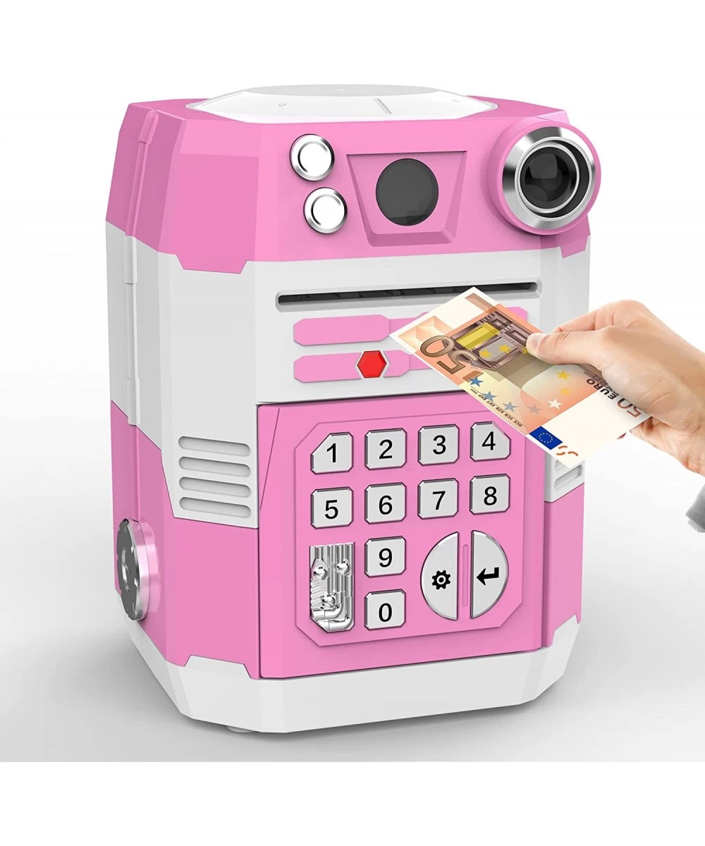 Piggy Bank Girls Toys Gifts for 5 6 7 8 9 10 Year Old Girls Kids Money Safe Coin Bank ATM Machine Pink $45.84 Kids' Money Banks