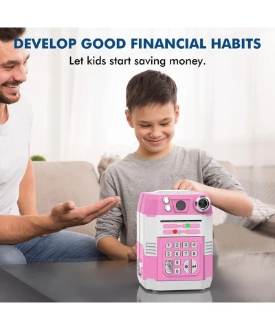 Piggy Bank Girls Toys Gifts for 5 6 7 8 9 10 Year Old Girls Kids Money Safe Coin Bank ATM Machine Pink $45.84 Kids' Money Banks