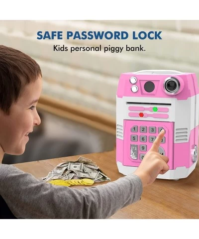 Piggy Bank Girls Toys Gifts for 5 6 7 8 9 10 Year Old Girls Kids Money Safe Coin Bank ATM Machine Pink $45.84 Kids' Money Banks