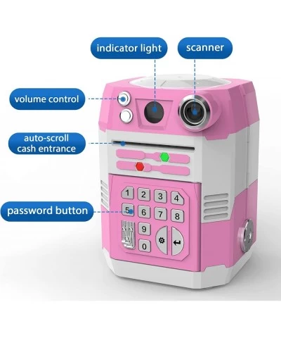 Piggy Bank Girls Toys Gifts for 5 6 7 8 9 10 Year Old Girls Kids Money Safe Coin Bank ATM Machine Pink $45.84 Kids' Money Banks