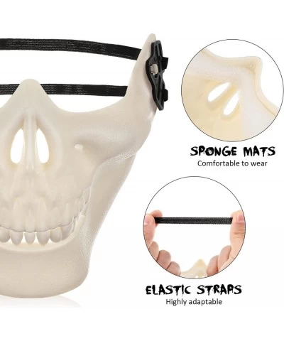 Skull Skeleton Mask Full Face Protector Halloween Mask for Cosplay Masquerade Party (White) $15.04 Kids' Dress-Up Accessories