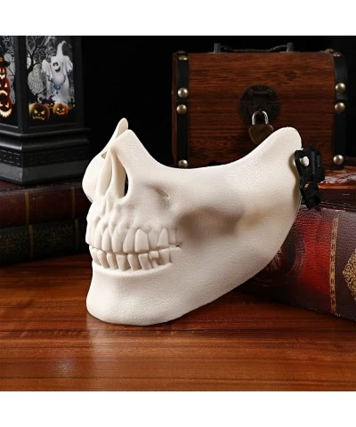 Skull Skeleton Mask Full Face Protector Halloween Mask for Cosplay Masquerade Party (White) $15.04 Kids' Dress-Up Accessories