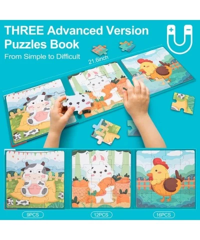 Puzzles for Kids Ages 3-5 | 4-8 Advanced Animals Puzzles 9-12-16 Piece Jigsaw Puzzles for Toddler Preschool Magnetic Puzzles ...