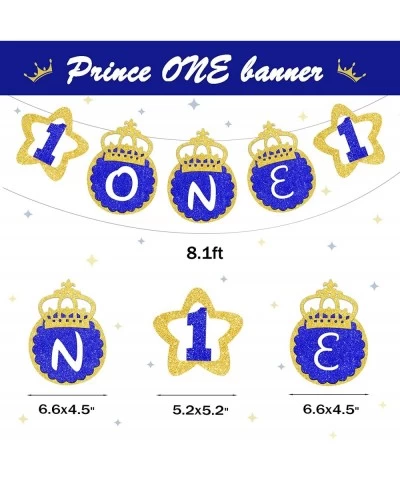 Prince ONE Letter Sign Table Wooden Centerpiece Decorations for Baby Boy Royal Prince First Birthday Party Decorations Prince...