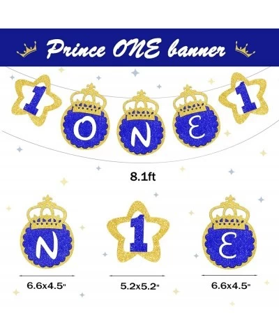 Prince ONE Letter Sign Table Wooden Centerpiece Decorations for Baby Boy Royal Prince First Birthday Party Decorations Prince...