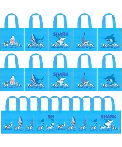 20 Pack Shark Party Favors Bags Reusable Shark Goodie Gift Treat Candy Bags for Boy Girls Shark Birthday Party Supplies Sea O...