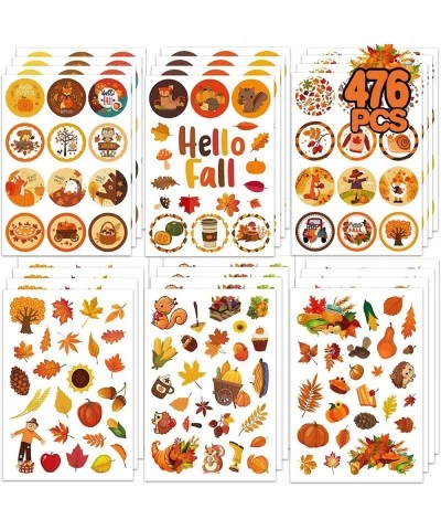 Fall Stickers 24 Sheets Hello Fall Stickers for Kids Autumn Stickers Bulk Thanksgiving Pumpkin Stickers Maple Leaves Stickers...