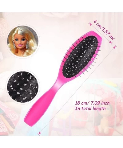 2 Pieces Doll Hair Brush Doll Wig Hair Brush Pink Wig Hair Brush Doll Accessories Hair Brush for 18 Inch Dolls and Other Doll...