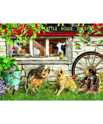 Owl and Pussycat 1000 pc Jigsaw Puzzle $34.52 Jigsaw Puzzles