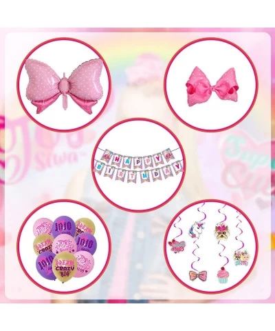 186pcs JOJ-O birthday party supplies JOJ-O decorations for girls birthday party with banner plates cake topper cupcake topper...