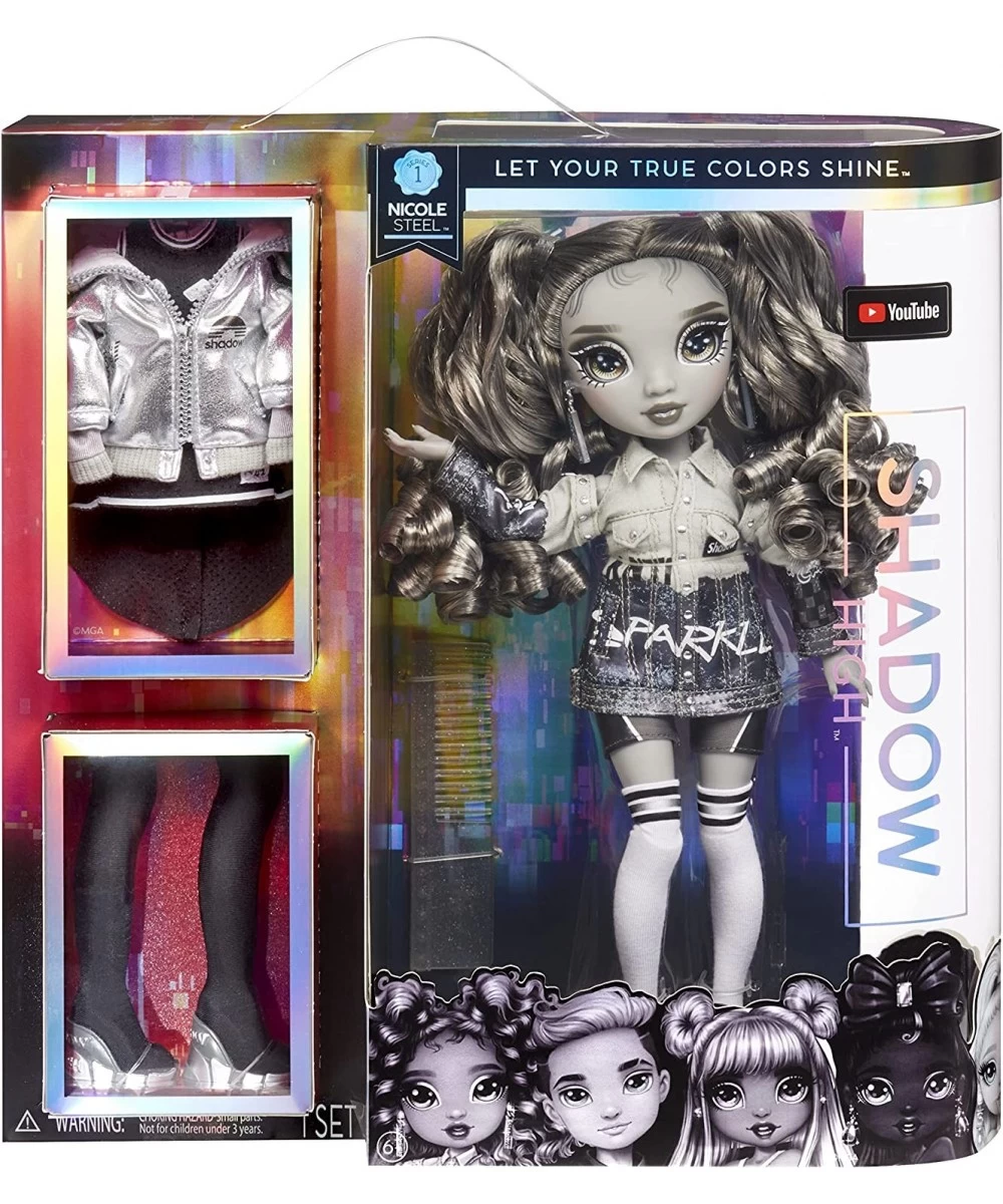 Shadow Series 1 Nicole Steel- Grayscale Fashion Doll. 2 Titanium Designer Outfits to Mix & Match with Accessories Great Gift ...