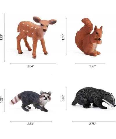 16PCS Forest Animals Baby Figures Woodland Creatures Figurines Miniature Toys Cake Toppers Cupcake Toppers Birthday Gift for ...