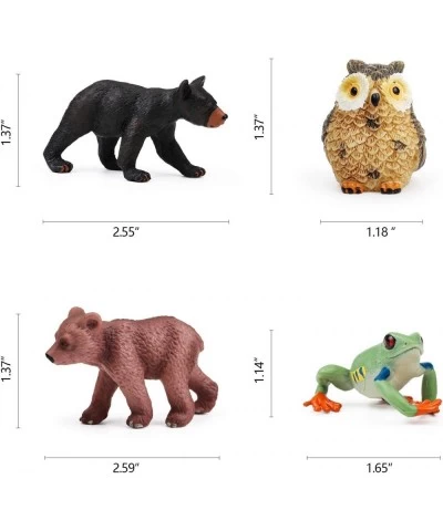 16PCS Forest Animals Baby Figures Woodland Creatures Figurines Miniature Toys Cake Toppers Cupcake Toppers Birthday Gift for ...