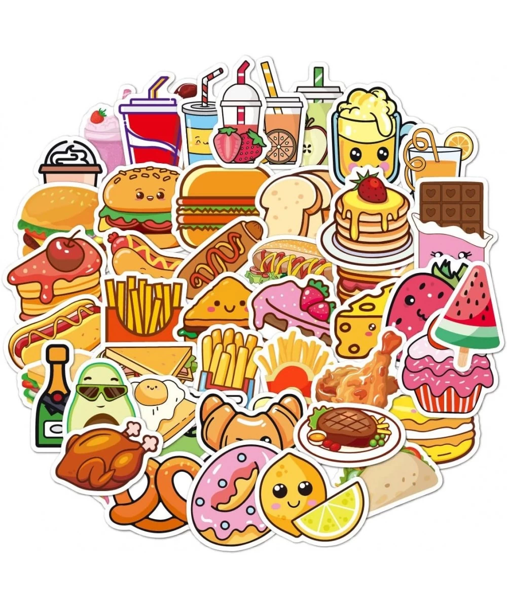 Food Stickers 50 Pack Laptop Stickers Waterproof for Water Bottles Skateboard Diary Scrapbook Phone-Graffiti Teens Girls Kids...