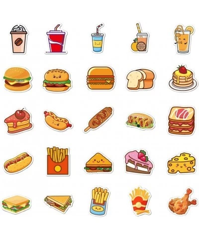 Food Stickers 50 Pack Laptop Stickers Waterproof for Water Bottles Skateboard Diary Scrapbook Phone-Graffiti Teens Girls Kids...