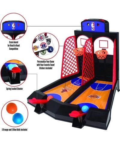 Official NBA Team Logo 2-Player Tabletop Arcade Basketball Game 9.12” L x 8.75” H x 10.87” W $34.87 Toy Sports Products