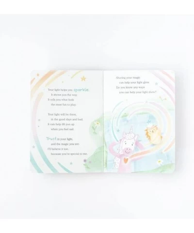 Unicorn Let Your Light Shine Board Book & Seafoam Hedgehog Mini | Supports Authenticity & Social Emotional Intelligence for A...