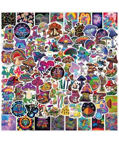 Psychedelic Mushroom Stickers 100 Pcs Dazzling Stoner Cute Mushroom Sticker Vinyl Waterproof Stickers for Laptop Water Bottle...