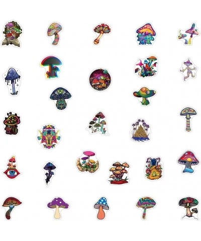 Psychedelic Mushroom Stickers 100 Pcs Dazzling Stoner Cute Mushroom Sticker Vinyl Waterproof Stickers for Laptop Water Bottle...