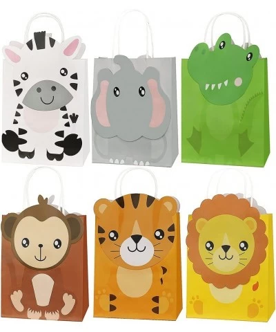 18 PCS Safari Party Favor Bags - Jungle Party Candy Bags - Jungle Goodie Gift Treat Bags Safari Themed Birthday Party Supplie...