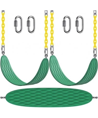 Swing Seats Heavy Duty with 66'' Chain Plastic Coated and Carabiners for Easy Install Playground Swing Set Accessories Replac...