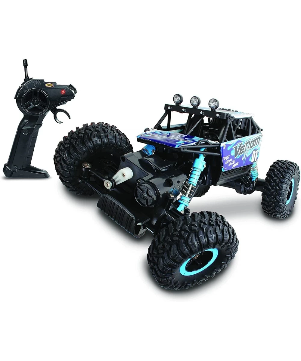 Mean Machines 1:16 2.4GHz RC Rock Crawler Venom (Blue) Designed for Rough Terrain Climbing Pistol Grip Full Function Controll...