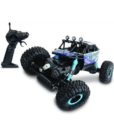 Mean Machines 1:16 2.4GHz RC Rock Crawler Venom (Blue) Designed for Rough Terrain Climbing Pistol Grip Full Function Controll...