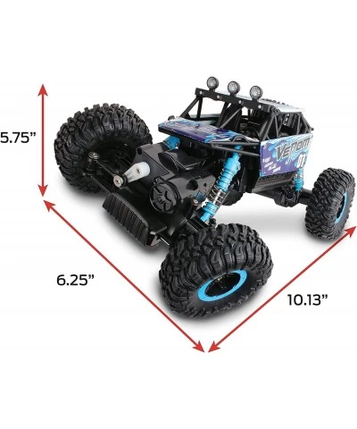 Mean Machines 1:16 2.4GHz RC Rock Crawler Venom (Blue) Designed for Rough Terrain Climbing Pistol Grip Full Function Controll...