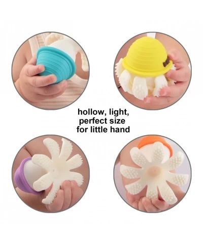 Ollie Octopus Silicone Baby Teething Toy for 3M+ Babies Gum Massager with 8 Feet with Different Textures for Teehing Pain Rel...