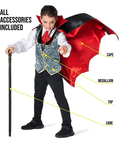 Costumes Kids Vampire Costume Boys Vampire Cape Dracula Outfit Toddler Scary Halloween Costume For Boys $42.63 Kids' Costumes