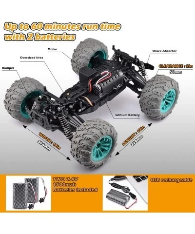 Remote Control Car 1:14 Scale Christmas Large RC Cars 36 KM/H Speed 4WD Off Road Monster Trucks All Terrain Electric Toy Truc...