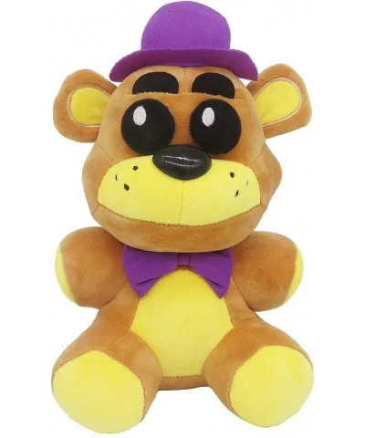 7-inches Golden Freddy Purple Hat Plush Stuffed Animal with Keychain (in Stock US)| Toy Golden Fazbear Plushie Soft Golden Be...