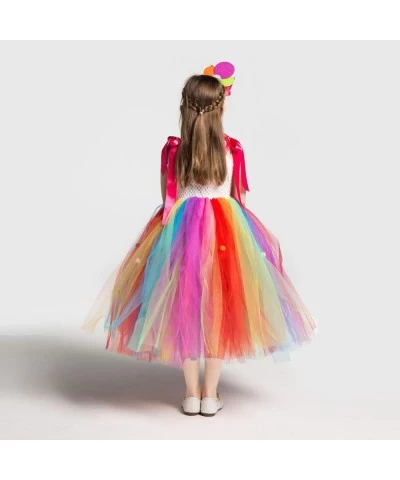 Girls Candyland Rainbow Tulle Dresses Costume Birthday Pageant Dress Up with Headband (Rainbow Costume 9-10 Years) $55.65 Kid...