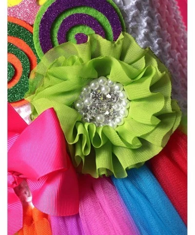 Girls Candyland Rainbow Tulle Dresses Costume Birthday Pageant Dress Up with Headband (Rainbow Costume 9-10 Years) $55.65 Kid...