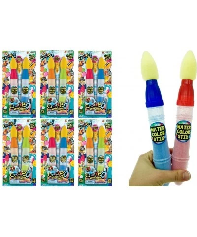 Sidewalk Paint Brushes Washable Chalk for Kids New Version (6 Sets Assorted) New Chalks Markers Paint Water Color Sticks for ...