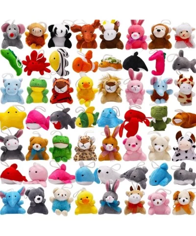 56 Pack Mini Plush Animals Toys Bulk Small Stuffed Ocean Animal Toy Set Keychain Decoration for Claw Machine Birthday Party F...