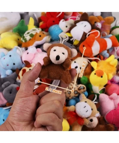 56 Pack Mini Plush Animals Toys Bulk Small Stuffed Ocean Animal Toy Set Keychain Decoration for Claw Machine Birthday Party F...