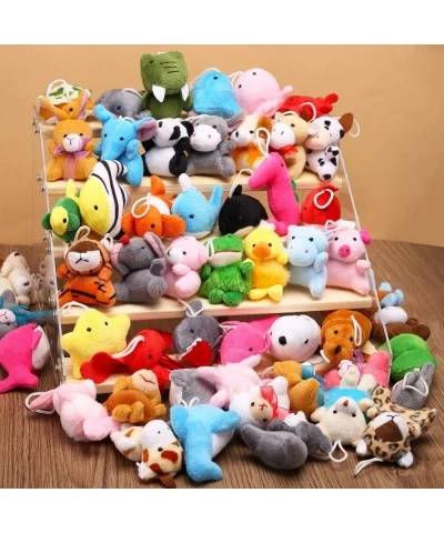 56 Pack Mini Plush Animals Toys Bulk Small Stuffed Ocean Animal Toy Set Keychain Decoration for Claw Machine Birthday Party F...