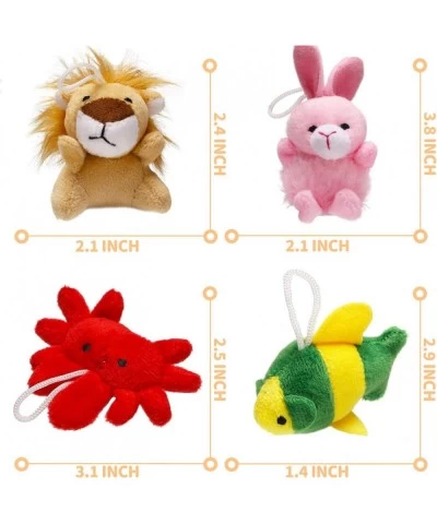 56 Pack Mini Plush Animals Toys Bulk Small Stuffed Ocean Animal Toy Set Keychain Decoration for Claw Machine Birthday Party F...