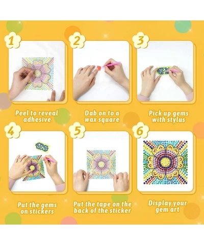 8Pcs Arts and Crafts for Kids Girls Ages 8-12 Suncatcher Big Gem Diamond Painting Stickers Kits for Kids DIY Window Gem Art K...