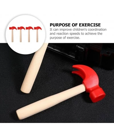 4Pcs Mini Wooden Hammers Kids Red Mallets Gavel Toy Natural Wood Hammer Breakable Heart Hammer Small Wooden Mallet Small Hamm...