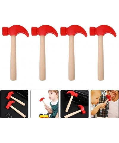 4Pcs Mini Wooden Hammers Kids Red Mallets Gavel Toy Natural Wood Hammer Breakable Heart Hammer Small Wooden Mallet Small Hamm...