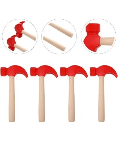 4Pcs Mini Wooden Hammers Kids Red Mallets Gavel Toy Natural Wood Hammer Breakable Heart Hammer Small Wooden Mallet Small Hamm...